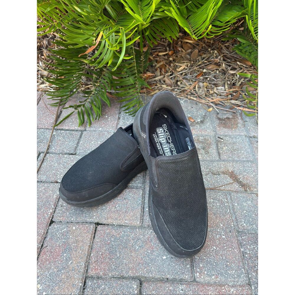 Mens Black Skechers Slip-Ins Shoes, size 12 Extra Wide, Worn Once